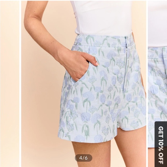 Commense Floral Jacquard Shorts - Picture 5 of 10